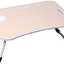 Folding Table On Bed,Bed Desk for Laptop,Foldable Tray Table,Portable Laptop Stand Foldable Desk,Reading Holder for Couch Sofa Floor Kids, 23.6x15.7x11 in,LightWalnut (Whitemaple)