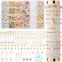 Xylise Jewelry Making Supplies Kit Natural Stone Beads for Irregular Natural Stone with for DIY Craft Bracelet Necklace Earrings for Adults (Pink)