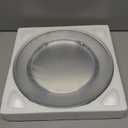 Goodluck 12 Inch Silver Charger Plates, 25 Pack Clear With Silver Trim, Disposable Plastic for Dinner, Wedding, Party