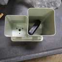 19 Piece Silicone Cookware Set - Kitchen Utensil Set with 9 Silicone Utensils, 5 Stainless Steel Knives, Wooden Handle, Light Green