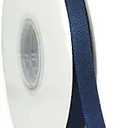 Navy Blue Ribbon 3/8 Inch x 50 Yards Satin Ribbon Continuous, Single Face, for Crafts, Gift Wrapping, Floral Bouquet, Weddings, and Decorations, with Spool