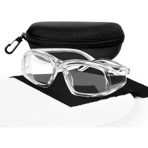 MORK&SUKY Safety Glasses for Men&Women, Anti-Fog Protective Eyewear with Side Shields for Woodworking, Lab Work, Construction (Clear)