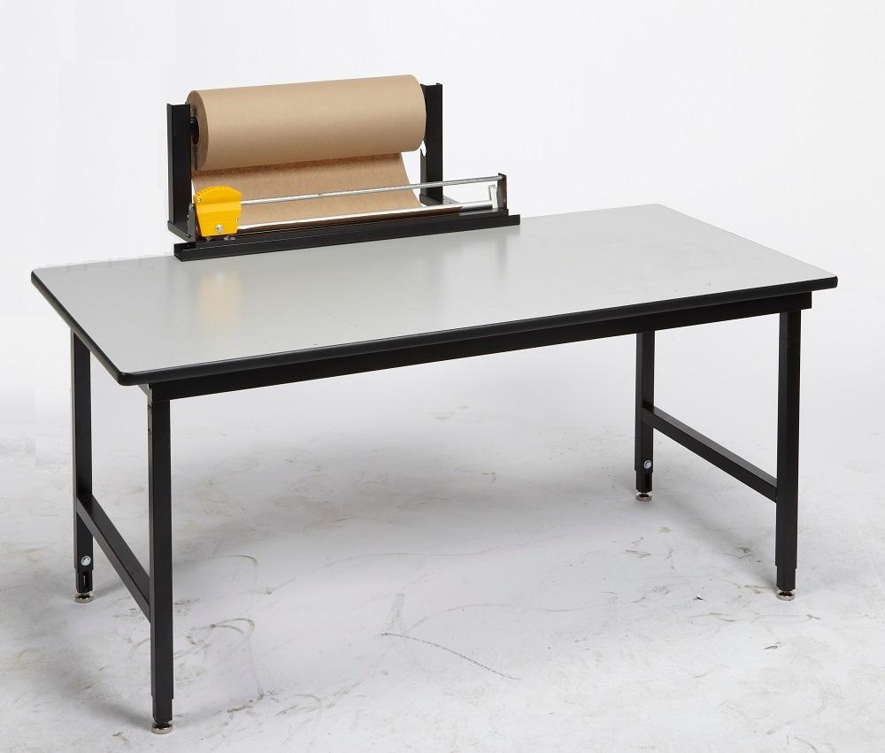 DEHNCO Table Roll Stand with Cutter (5.8 ft x 2.9 ft x 3.3 ft Gray)