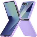 Ruky for Samsung Galaxy Z Flip 7 Case, Hard PC Ultra Slim Shockproof Protective Cover, Support Wireless Charging Girls Women Full Body Covers for Samsung Z Flip 7, Purple