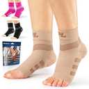 Powerlix Plantar fasciitis socks for Neuropathy (Pair) for Women & Men, Ankle Brace Support, Toeless Compression Socks & Foot Sleeve for Arch & Heel Pain Relief - Treatment & Everyday Use, M