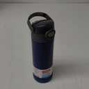 THERMOS FUNTAINER 16 Ounce Stainless Steel Vacuum Insulated Bottle with Wide Spout Lid, Navy