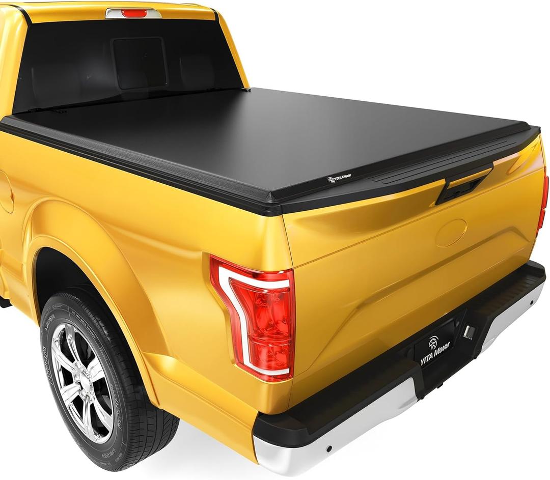YITAMOTOR Soft Tri-fold Truck Bed Tonneau Cover Compatible with 2015-2025 Ford F-150 5.5 ft bed