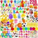 GOAUS Easter Egg Fillers Party Favors for Kids, 220 Pcs Small Toys Prizes Bulk, Goodie Bags Stuffers, Treasure Box Toys for Classroom, Prize Box Birthday Goody Bag