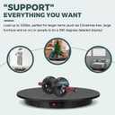 Large Photography Turntable 24inch/330lb Motorized Rotating Display Stand 360 Degree with Remote Control Electric Turntable for Products, Model Photo or Video(Black)