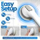 Safe-er-Grip Changing Lifestyles Suction Cup Grab Bars For Bathtubs & Showers; Safety Bathroom Assist Handle, White & Grey, 16 Inches