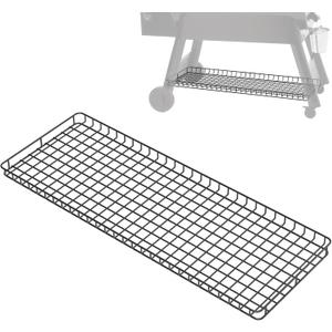 Pellet Grill Storage Shelf for Traeger Pro Series 34 Accessories, Grill Bottom Shelf for Traeger Accessories Pro 34 and Other Wood Pellet Grill, Black Powder Coated Steel Wood Pellet Storage Shelf