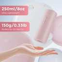 UpgradedExllena Small Insulated Water Bottle 8 oz/250ml Mini Insulated Water Bottle for Hot & Cold Drinks, Perfect Small Water Bottle for Travel, Purse...(Pink)