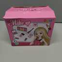 54 Pcs Kids Makeup Kit for Girls, Princess Real Washable Pretend Play Cosmetic Set Toys with Mirror, Birthday Gifts for 3 4 5 6 7 8 9 10+Years Old Girls Kids (Light Purple)