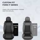 Custom Fit Ford F150 Seat Covers 2009-2025 2026 F250/F350/F450 2017-2026 Full Set Waterproof Faux Leather Car Seat Covers for Crew Cab XL XLT Lariat King Ranch Platinum(5 Seats,Black&Grey)