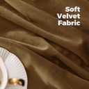 BGment Bronze Brown Velvet Curtains for Bedroom, Room Darkening Thermal Insulated Curtains Noise Reduce Back Tab and Rod Pocket Window Panels for Living Room, Set of 2 Panels, 52 x 90 Inch