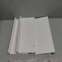 WOPITUES Floating Shelves with Gold Metal Guardrail, Shelves for Wall Decor Set of 3, Wall Shelves for Bedroom, Bathroom, Kitchen, Living Room, Plants, Picture Frames, Art- White and Gold (15.7 inch)