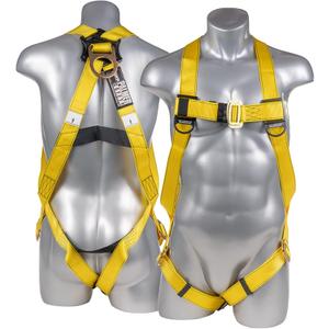 Palmer Safety Full Body Harness 3pt Adjustment, Dorsal D-Ring, Fall Protection Safety Harness for Construction, Lift (Yellow)