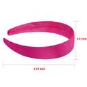 Duufin 30 Pieces Satin Headbands Girls 1 Inch Headband Crafts DIY Colored Plain Headbands for Girls and Women