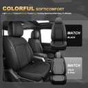AOMSAZTO Seat Covers Fit for Ford F150 2009-2024 2025 2026 - F250/F350/F450 2017-2024 2025 2026 Full Set Faux Leather Waterproof Truck Car Seat Covers (5 Seats, Black)