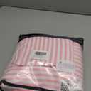 Nayoroom Pink Striped Duvet Cover Queen Size White Stripe Duvet Cover Dorm Bedding Set 3 Pieces Soft Lightweight Washed Microfiber Farmhouse Bedding Set Gifts for Women Men