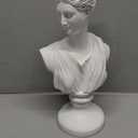 11.5inch Greek Diana Bust Sculpture , Vintage Simple Art,Symbol Of Good Luck And Wisdom,Decorations Applicable Home,Living Room,Bedroom,Office Desk Table Indoor,Gift For Women,Roman myth statue,White