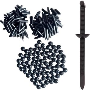 100Pcs Nylon Universal Cable Tie Buckle for Car - Zip Ties Heavy Duty with Pin & Button Design,Quick and Effortless Car Daily Repair,Automotive Fender,Engine Cover,Mudguard Fastener