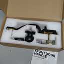 Front Door Handleset Entry Door Handle Set with Cove Knob for Right and Left Handed Sided Doors, Interior and Exterior Entrance Passage Lock Matte Black