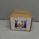 DomKom 6FT Long Easter Inflatable Bunny Outdoor Decorations, Build-in LED Lights Holiday Blow Up Yard Decoration, for Easter Holiday Party, Outdoor,Garden, Yard Lawn Dcor