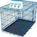 Internet's Best Wire Dog Kennel | Medium (36 Inches) | Double Door Metal Steel Crates | Indoor Outdoor Pet Home | Folding and Collapsible Cage | Blue