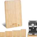 VEVOR Appliance Slider, Large 16 x 12-inch, Rolling Sliding Tray with Rubber Wheels & Hollow Handle, Easy to Clean, Appliance Rolling Tray for Coffee Maker, Kitchen Countertop, Natural Wood