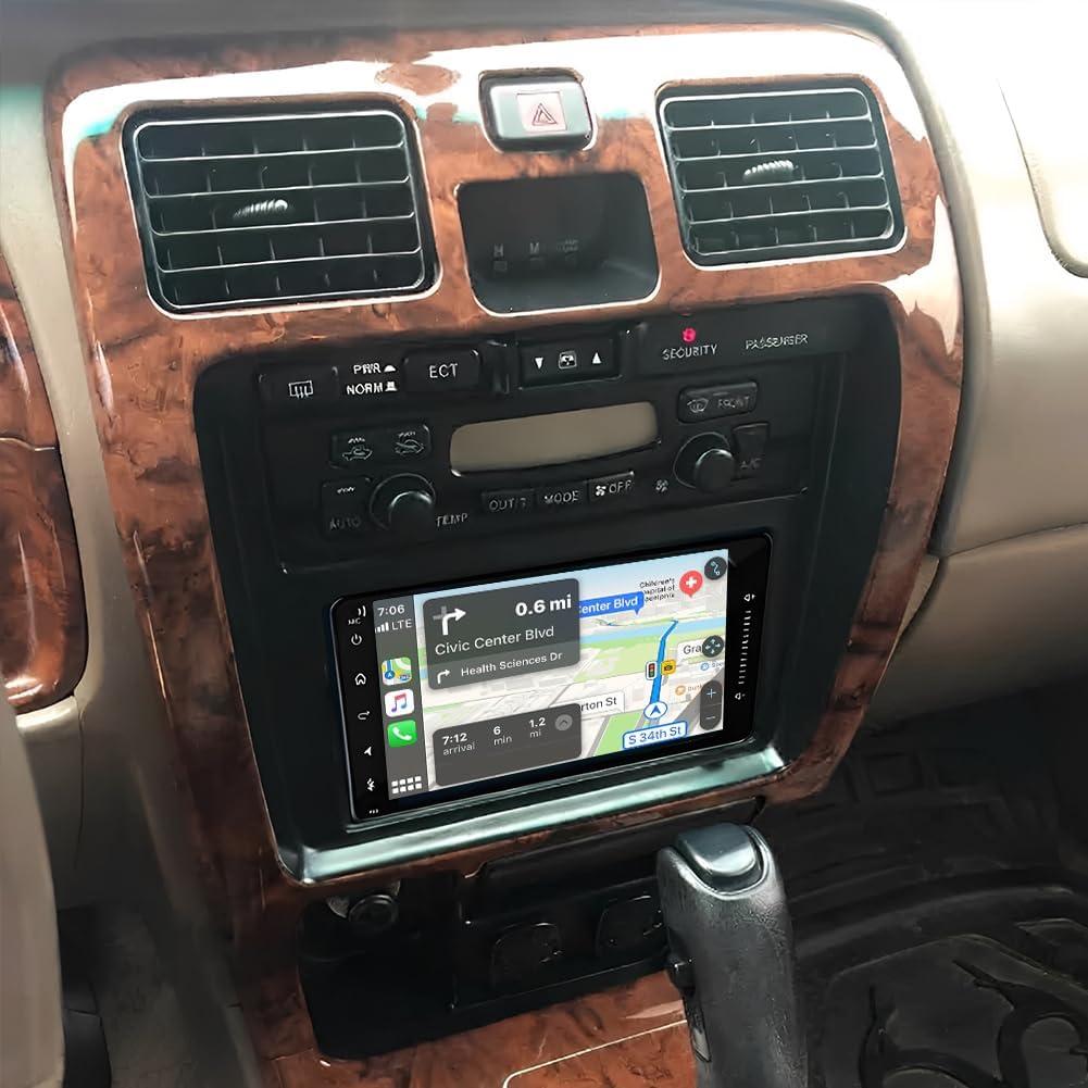 7” Car Stereo Radio for Toyota 4Runner 1996 1997 1998 1999 2000 2001 2002, Touch Screen Wireless Carplay Android 14 Auto with Head Unit WiFi GPS Bluetooth AHD Backup Camera Microphone