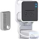256GB USB Flash Drive & Outlet Wall Mount for Blink Sync Module 2 with Short Cable - Save Space - No Messy Wires - Easy Move Mount Bracket Holder for Blink Outdoor Indoor Security Camera (1 Pack)