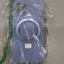 Compatible with iPhone 12 Pro Case Stand, Full Camera Protection Slim Liquid Silicone Phone Cases Fit for iPhone 12 Pro Compatible with MagSafe Magnetic Ring Kickstand Case 6.1", Light Blue