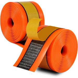 Self-Adhesive Bike Tire Liners, TPU Material with Translucent Mesh, Orange, Lightweight Quick Installation for Mountain and Road Bikes
