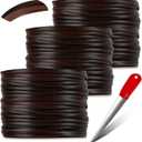 Kigley 3 Pcs Wicker Repair Kit with Weaving Tool for Rattan, Plastic, and Gradient Rattan Material - Patio Furniture, Sofa, Chair, Basket (Coffee Brown)