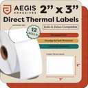 2" X 3" Direct Thermal Labels (6000 Count, 11 Rolls) - Perforated Product