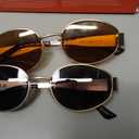 livho 2025 Trendy Oval Sunglasses - Stylish Polarized Shades for Everyday - Retro Metal Frames