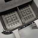 bella 4 Qt TriZone Air Fryer, EverGood Ceramic Nonstick Coating, Dual Basket Design w Removable Divider, Digital Touchscreen Control w 6 Preset Cooking Options, 1200 Watt, 3lb Capacity, Oatmilk