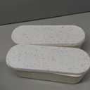 BALCI Ice Cream Containers - 2 Quart Ea. (Set of 2) - Premium Reusable Freezer Storage for Homemade Ice Cream Tub for Sorbet, Frozen Yogurt - Flexible Silicone Lids, Long Scoop - White With Sprinkles