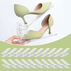 Clear Shoe Slots Organizer for Closet, 20-Pack Adjustable Shoe Stacker & Space-Saving Shoe Storage for a Variety of Spaces, Double Deck Organizer (Transparent) Clear Shoe Slots Organizer for Closet, 20-Pack Adjustable Shoe Stacker & Space-Saving Shoe Storage for a Variety of Spaces, Double Deck Organizer (Transparent)