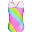 Snowheart Girls Swimsuit One-Piece Bathing Suits Multicolor Kids Sport Summer Beach Swimwear for 2-12 Years Old