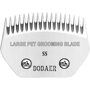 Large Detachable Pet Dog Grooming Steel Blade,Compatible with Andis Super Blending,Oster A5,Wahl KM10 Series Clippers for Large Dog,Horses,SheepCut Length 1/50" (Silver)