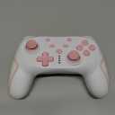Pink And White Controller With Charging Cable