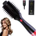 4-in-1 Hair Dryer Brush - Brush Blow Dryer Hot Air Styler for Frizz-Free Blowouts, Salon Volumizer & Straightener with ALCI Safety Plug, 3 Heat Settings(KD312)
