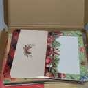 Funrous 48 Set Christmas Photo Cards with Envelopes Stickers Christmas Card with 4 x 6 Photo Insert Picture Frame Holder DIY Crafts for Xmas Party Favors Gift Holiday Greeting Supplies(Vintage)