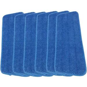 6 Pack Replacement Mop Refills Compatible with Rejuvenate Click N Clean Multi-Surface Spray Mop System,Washable Mop Heads Pads for Wet Dey Use