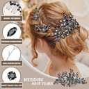Wedding hair accessories, Bridal for piece, brides headpiece, Bride comb（Black）