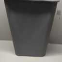 Amazon Basics Lightweight Rectangular Commercial Office Wastebasket, 10 Gallons, Grey