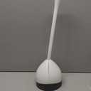 Clorox Toilet Plunger with Hideaway Holder Caddy Heavy-Duty Compact Design with Non-Skid Rubber Base for Bathroom Convenient Storage Toilet Unclogger, 6.5x19.5-Inch, White