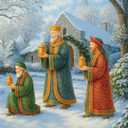 3 ft Large Metal Nativity Scene Yard Stake Three Wise Men Stake Life-Size Nativity Da de Los Tres Reys Magos Waterproof Holy Family Decor for Holiday Lawns Garden Outdoor Decor